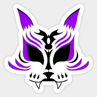 Kitsune Face - Purple Sticker